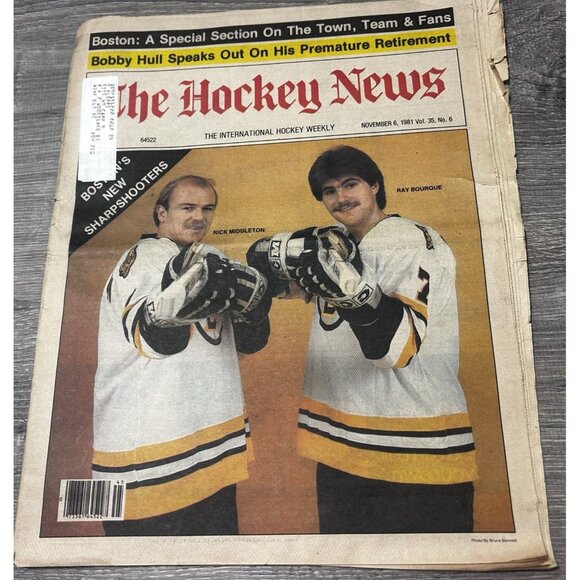 The Hockey News Vol 35 #6 Ray Bourque / Rick Middleton Paperback November 6,1981 - Picture 1 of 6